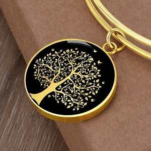 Tree Of Life Bracelet Family Tree Jewelry Pendant Gold Silver Charm