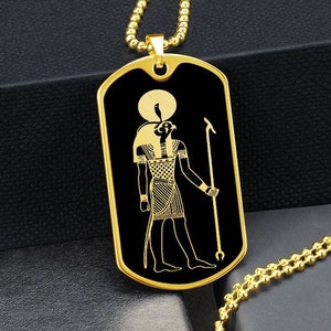 Ra Hoor Khuit Necklace Thelema Pendant Stele Of Revealing Jewelry Gold Silver