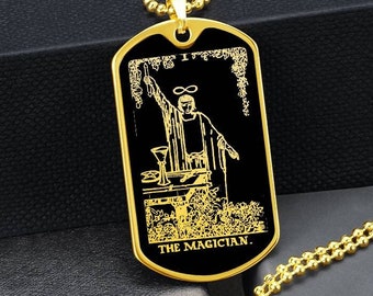 Magier Tarot Halskette Anhänger Schmuck Gold Silber Charm Kette