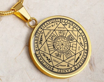 Sieben Erzengel Siegelamulett Talisman Halsketten-Anhänger Schmuck