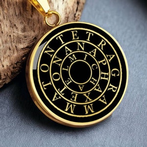 Magisk skiva av Salomo Halsband Skyddshänge Goetia Smycken Guld Amulett Silver Talisman