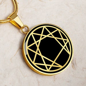 Enneagram Necklace Jewelry Pendant Gold Silver 8 7 6 5 4 3 2 1 Charm