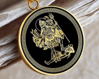 Kali Pendant Kali Maa Necklace Hindu Indian Jewelry Gift Gold Silver
