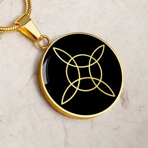 Witches Knot Necklace Pendant Nudo De Bruja Jewelry Gold Silver