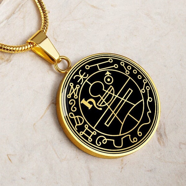Sceau secret de Salomon, collier pendentif, bijoux en or, talisman en argent, amulette