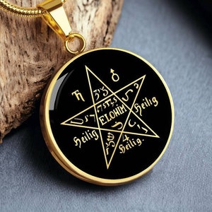 Pentacle Pentagram of Moses Necklace Sixth Book of Moses Seal Pendant Jewelry Gold Silver Amulet Talisman