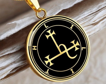 Lilith Necklace Pendant Sigil Jewelry Gold Silver Charm