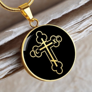 Collier croix orthodoxe bijoux pendentif or argent hommes chaîne femmes charme
