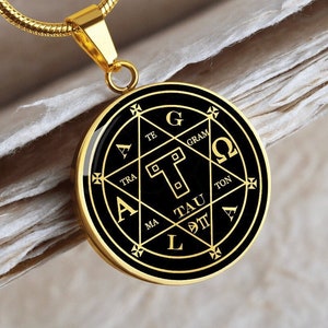 Solomon Hexagram Necklace AGLA Pendant Protection Amulet Gold Talisman Jewelry Silver Charm