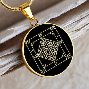 Enochian Lamen Talisman Table of Practice Hermetic jewelry Necklace Pendant