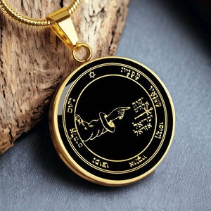Seal of Solomon Necklace Pentacle of The Moon for Protection Pendant Gold Jewelry Silver Talisman Amulet