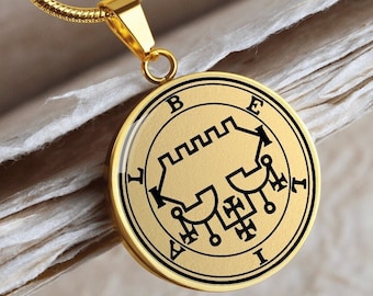 Belial Sigil Collar Demonio Sello Joyería Goetia Amuleto Talismán Colgante