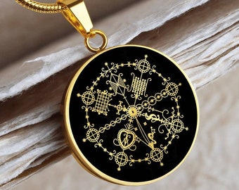 MILOKAN Voodoo Necklace Veve Pendant Gold Silver Jewelry Charm Chain