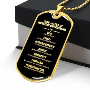 Unitarian Universalist Jewelry UU Chalice Necklace Seven Principles Values Pendant Gift