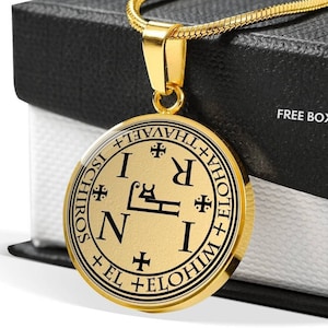 Archangel THAVAEL Seal Amulet Necklace Talisman Jewelry Pendant Gold Silver