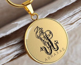 Colar Abraxas Jóias Pingente Gnóstico Moeda