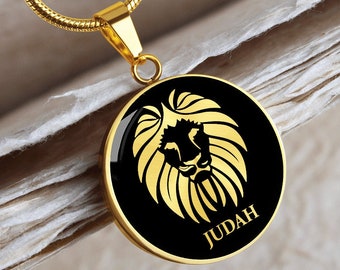 Lion of Judah Necklace Pendant Israelite Jewelry Gold Silver Charm