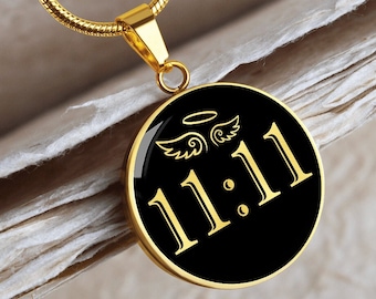 11:11 Angel Number Necklace Pendant Jewelry 1111