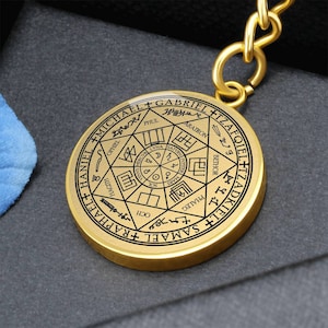7 Archangel Seal Keychain Pendant  Amulet Charm Talisman Keyring