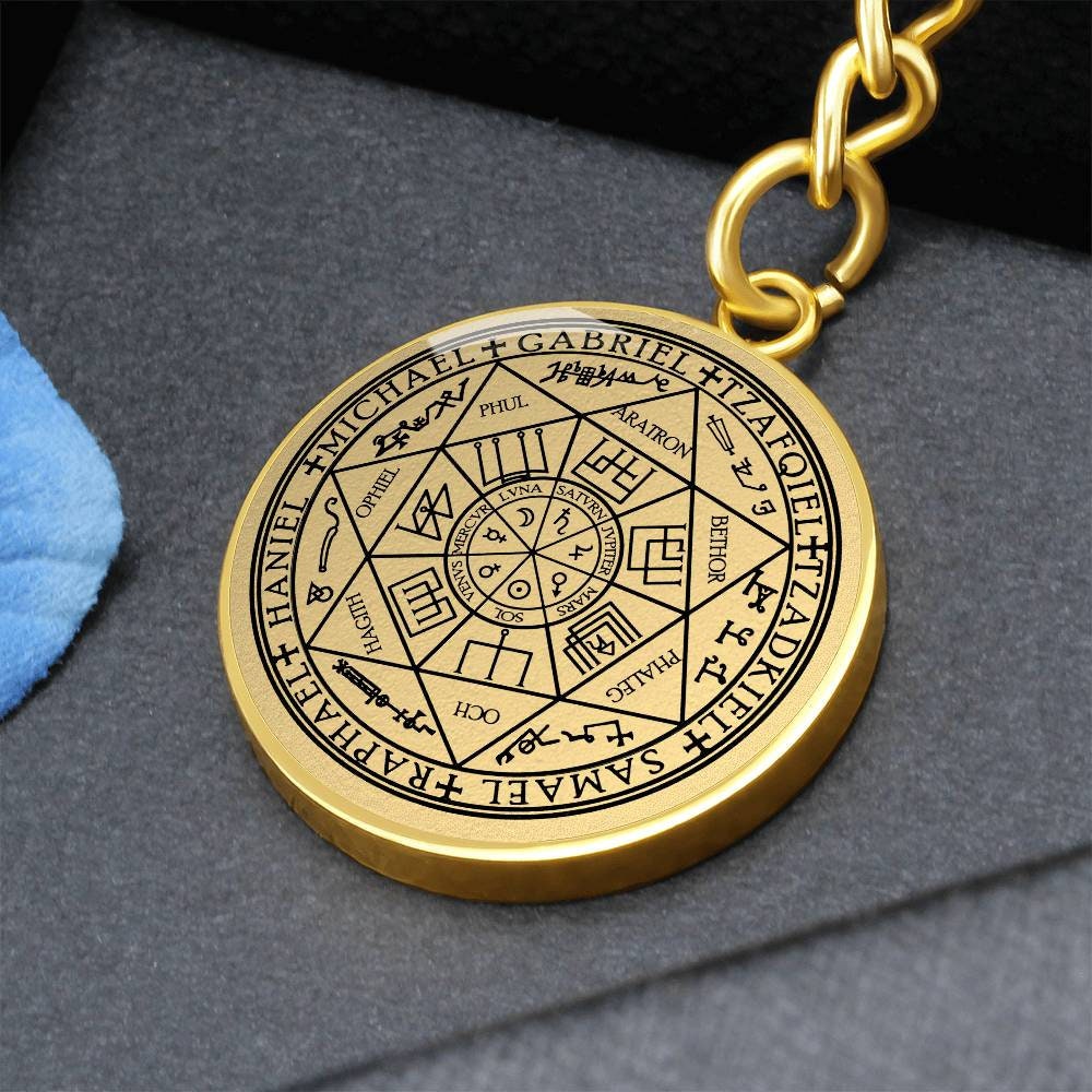 7 Erzengel Robbe Schlüsselanhänger Anhänger Amulett Charm Talisman Keyring