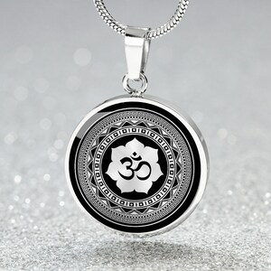 Om Mandala Necklace Ohm Pendant Jewelry Gold Silver Men Women - Etsy