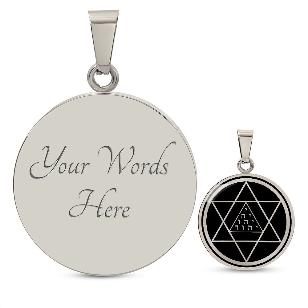 Tetragrammaton ebraico Collana ebraica per donna Uomo Acciaio inossidabile Giova Yahweh Christian Israele Amuleto Catena di gioielli NZZZ502  36