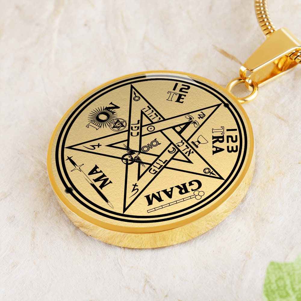 Gold tetragrammaton pendant sale