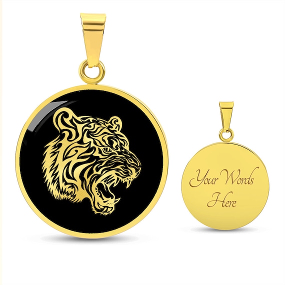 Ciondolo scultura uomo Tigre in oro giallo 18k
