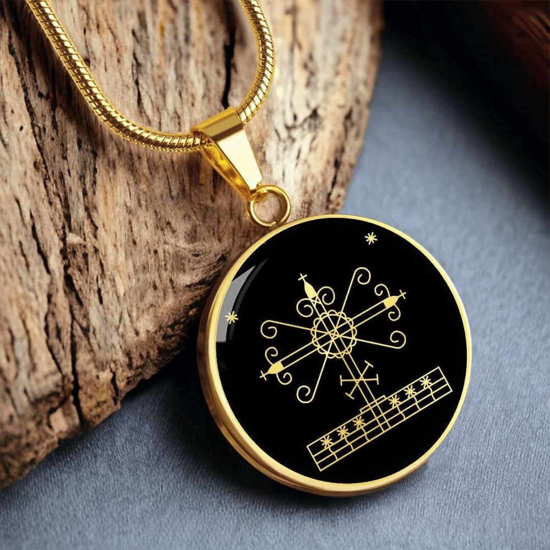 Brav Gede Veve Necklace Voodoo Jewelry Pendant Gold Silver Vodou