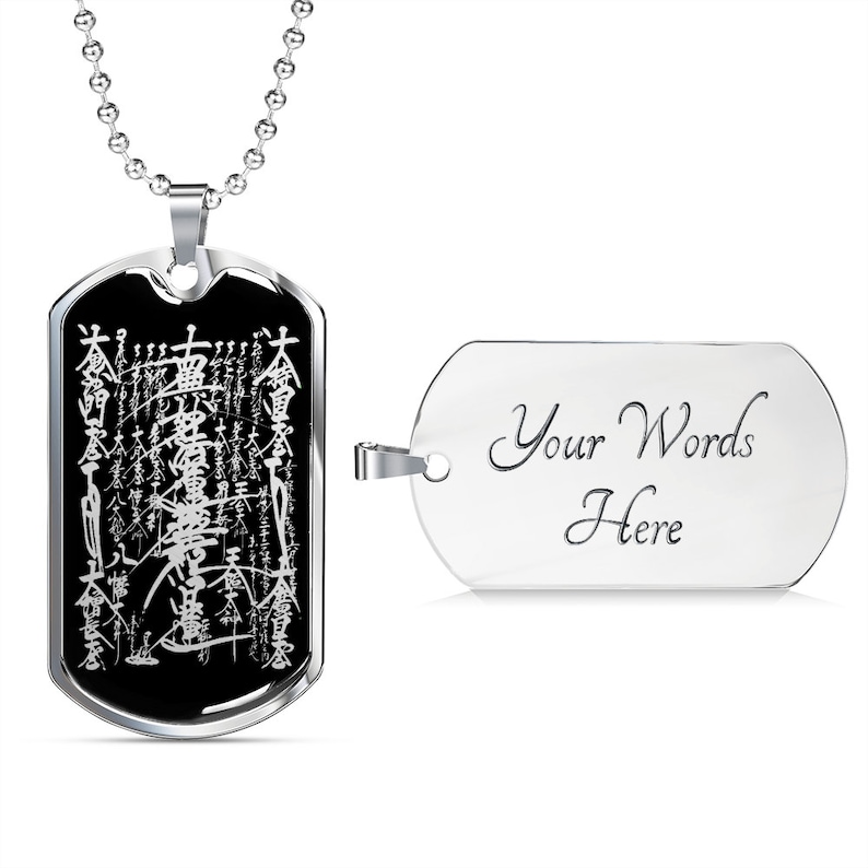 Nam Myoho Renge Kyo Necklace Soka Gakkai Pendant Jewelry Gift Engraved ...