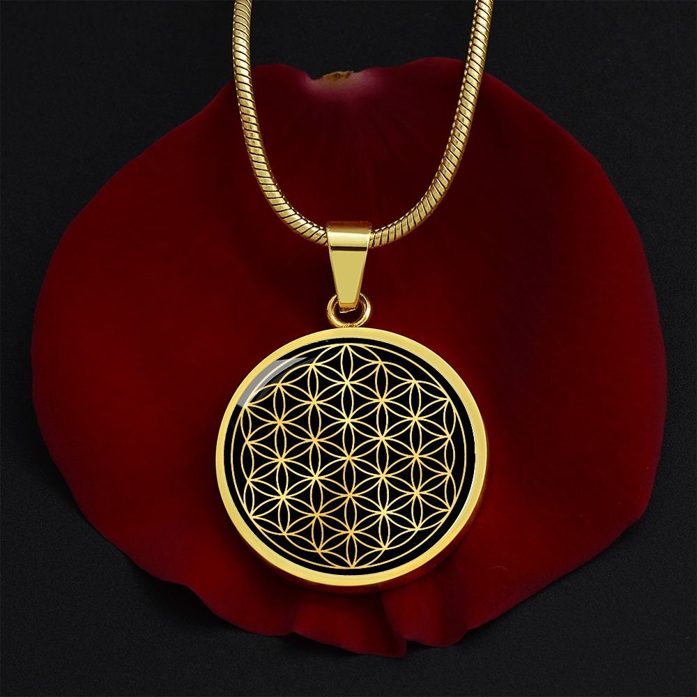 Flower of Life Necklace Jewelry Pendant Sacred Geometry Men Etsy