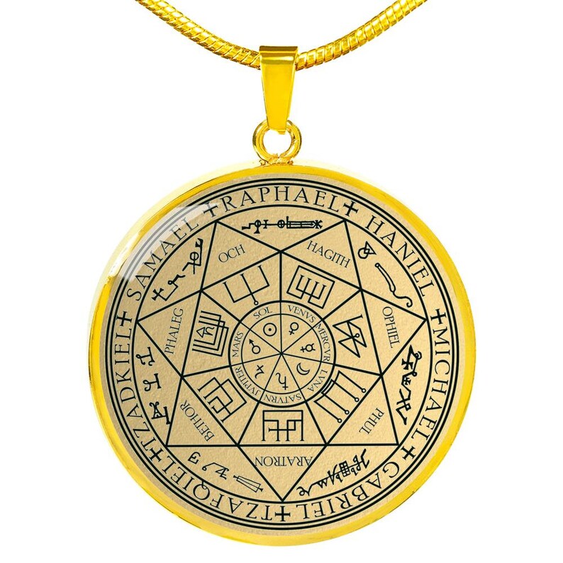 Seven Archangels Seal Amulet Talisman Necklace Pendant Jewelry | Etsy