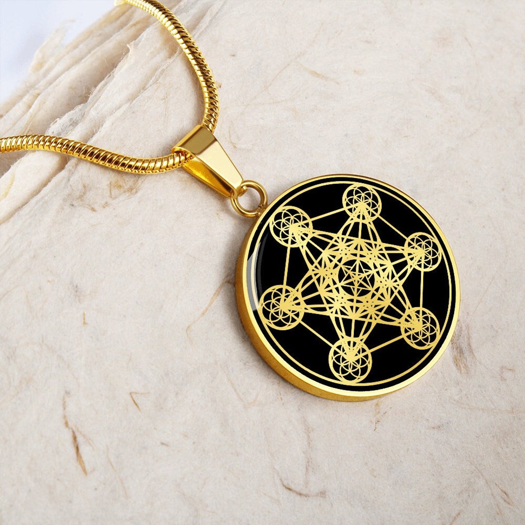 Metatrons Cube Necklace Pendant Jewelry Gold Silver Sacred Geometry Etsy