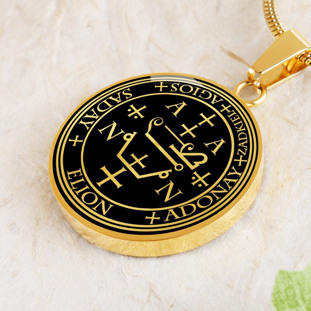 Archangel Zadkiel Sigil Necklace Pendant Jewelry Gold Silver