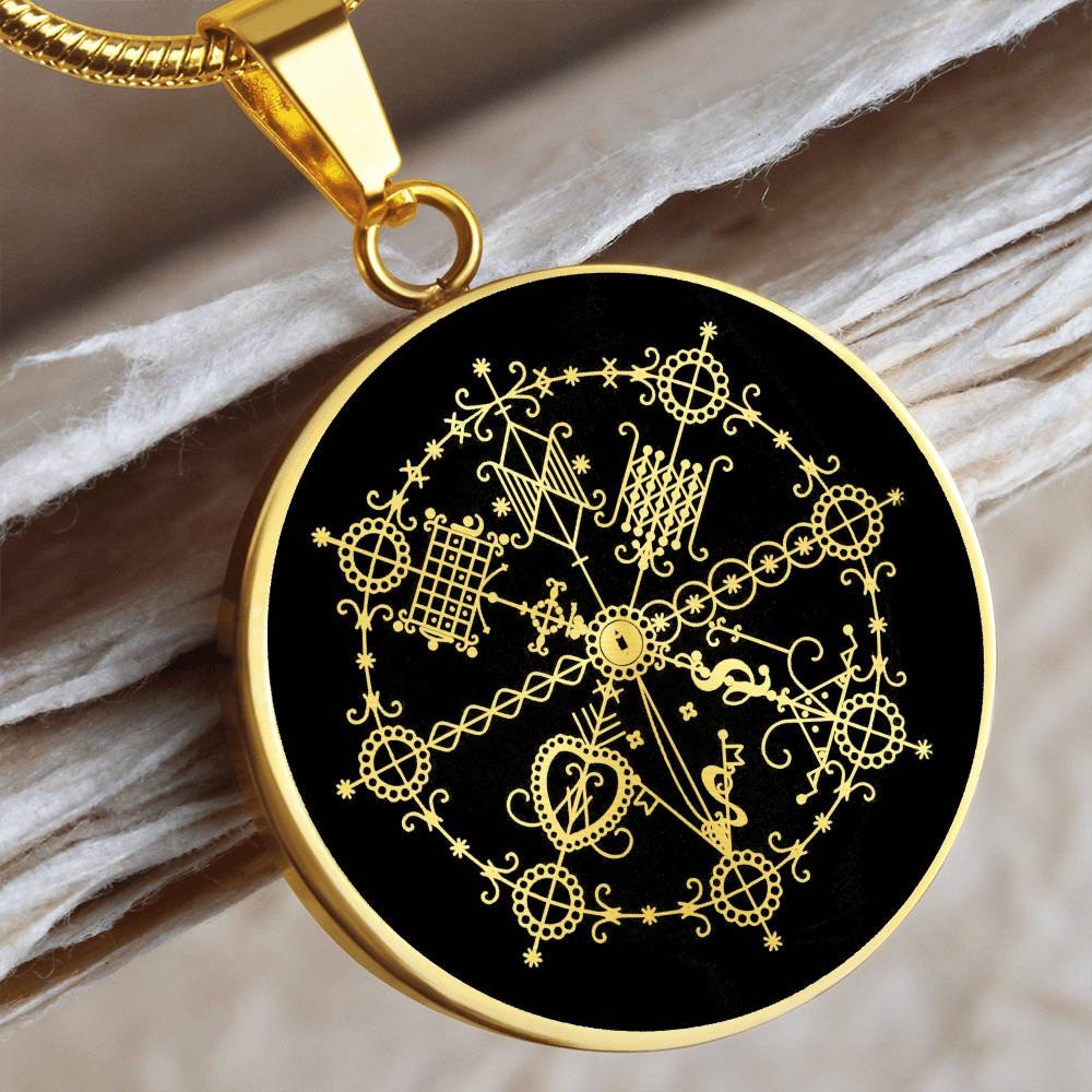 Papa Papa Damballah Pendant Sterling Silver Voodoo Loa Veve