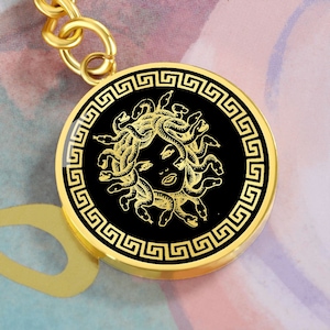 Medusa Head Keychain Charm Keyring Pendant