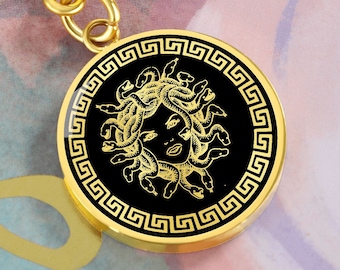 Medusa Head Keychain Charm Keyring Pendant