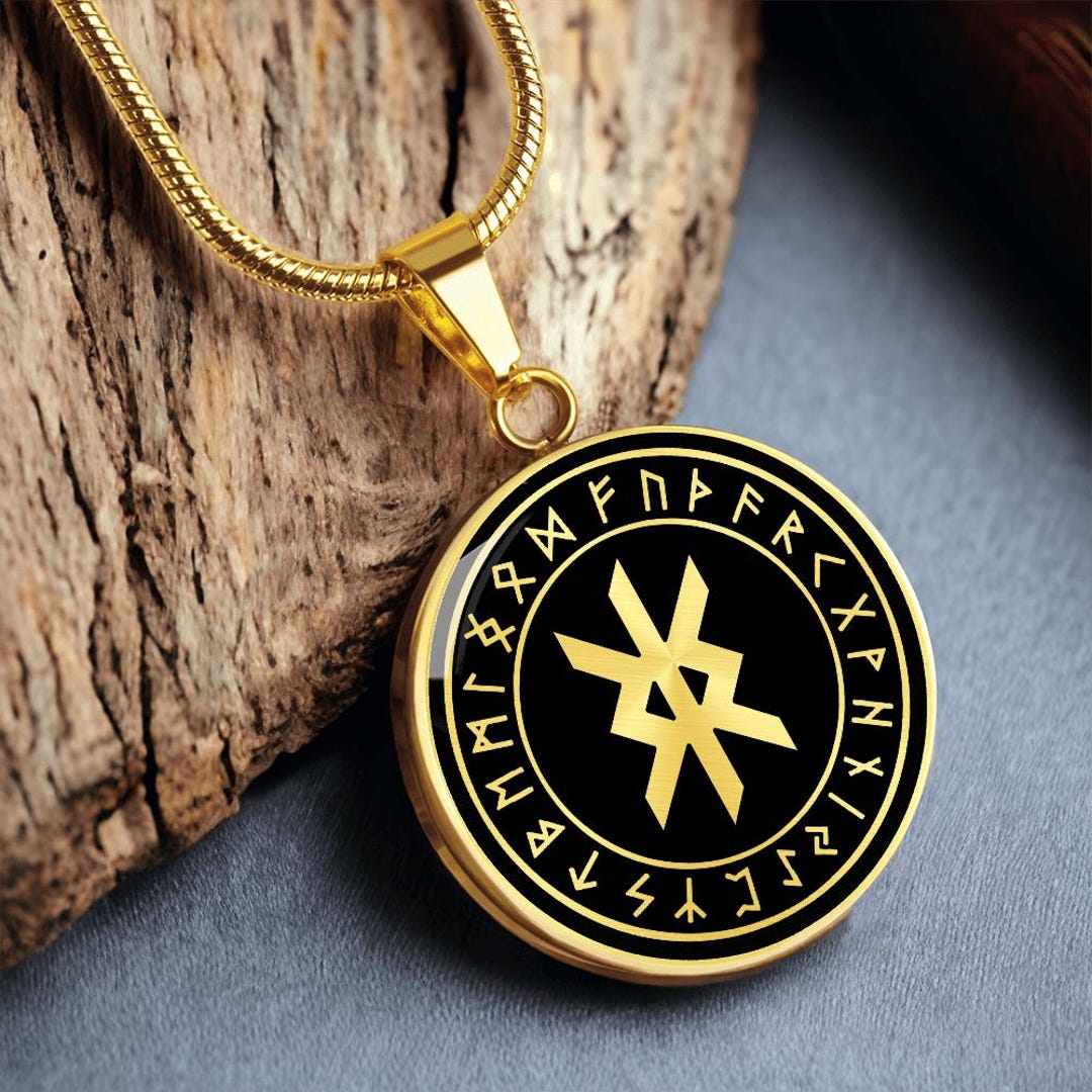 Protection Rune Necklace Protection Rune Necklace Bind Rune Pendant Runic Viking Jewelry Charm ...