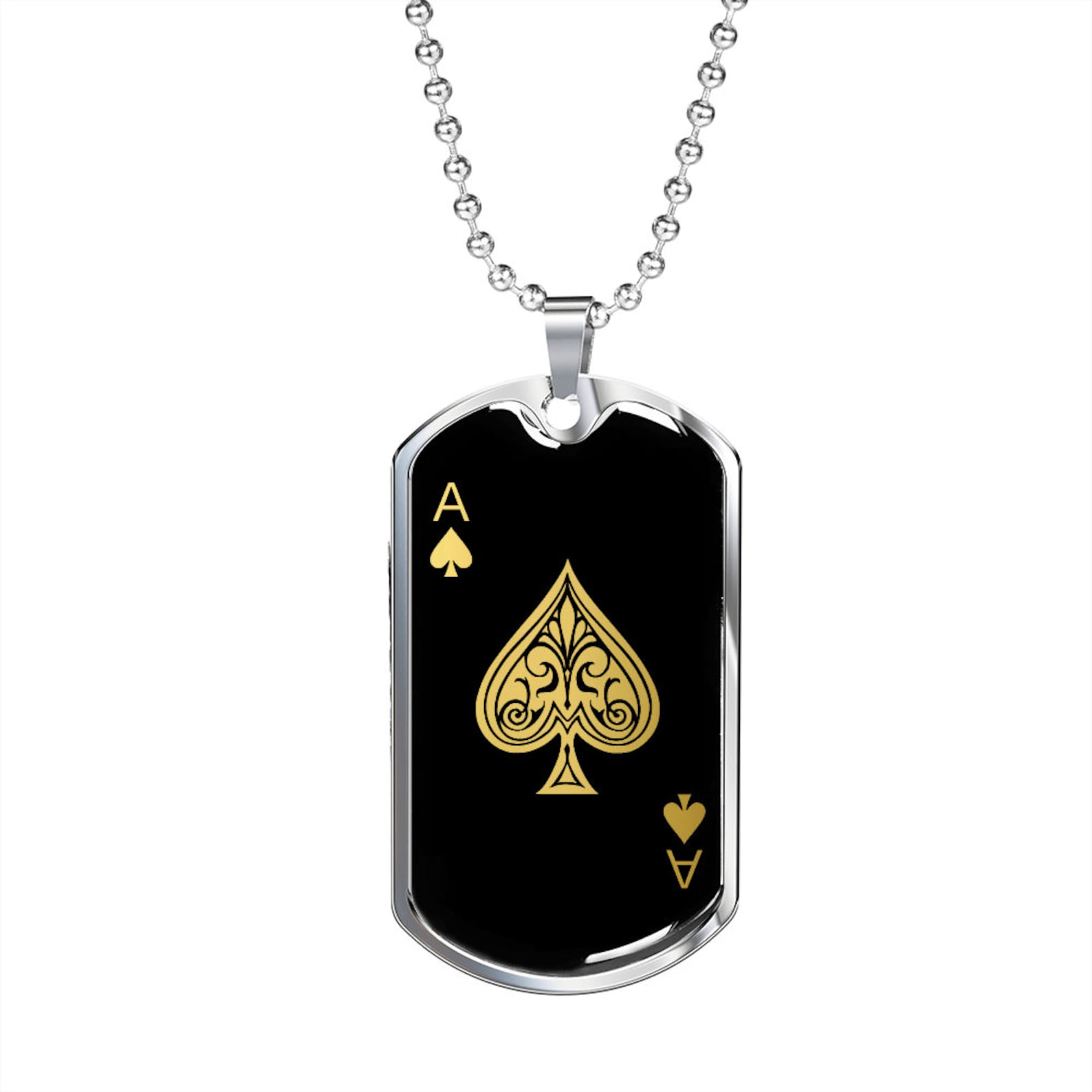 Ace of Spades Necklace Playing Cards Jewelry Pendant Gift Etsy