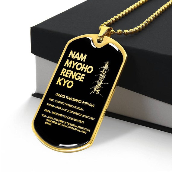 御本尊 南無妙法蓮華経 ネックレス 日蓮ジュエリー 創価学会