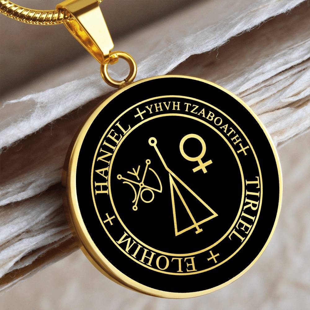Archangel Haniel Necklace St Haniel Pendant Seal Sigil Jewelry