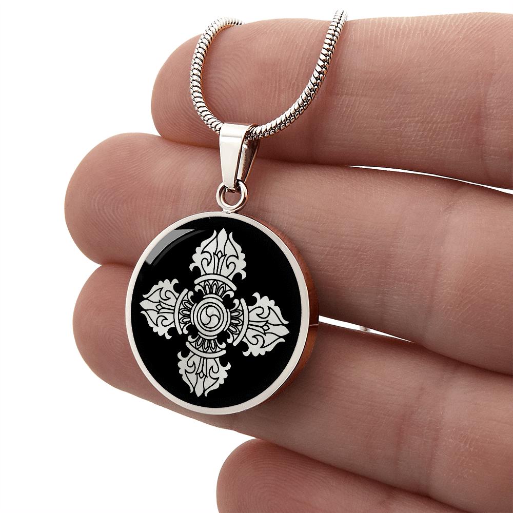 Vajra Necklace Buddhist Jewelry Dorje Pendant Gold Silver Amulet