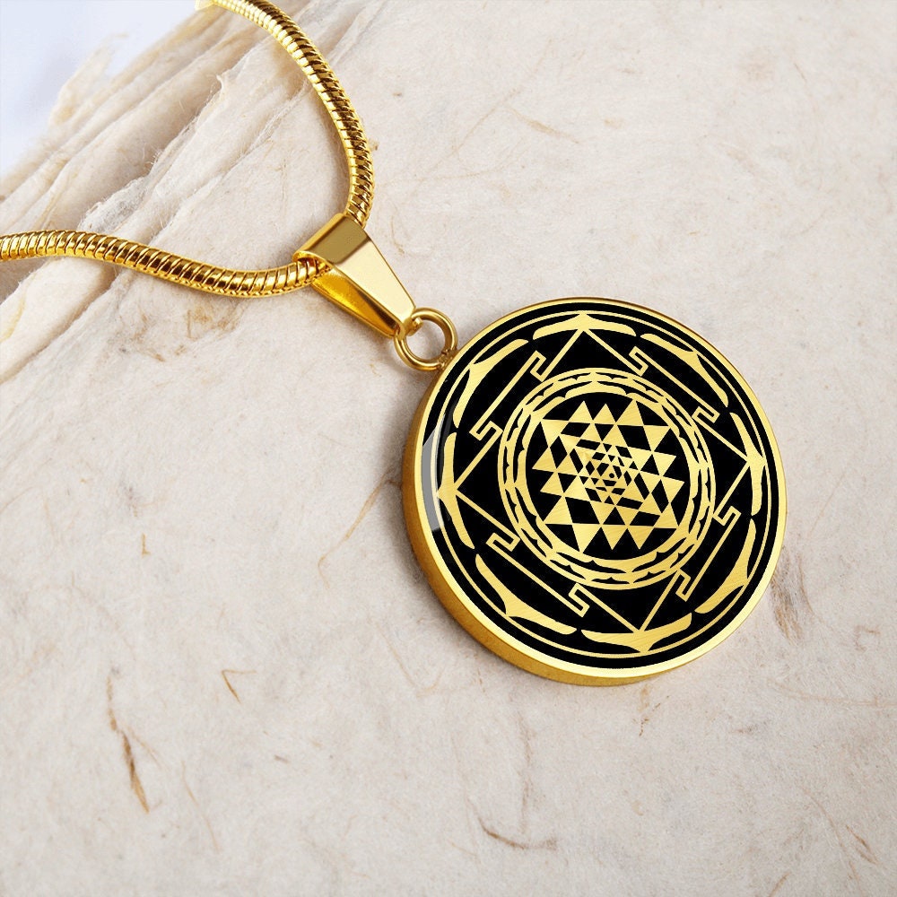 Sri chakra shop gold pendant
