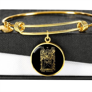Tarot Los Amantes Tarjeta Pulsera Joyería Bruja Regalo