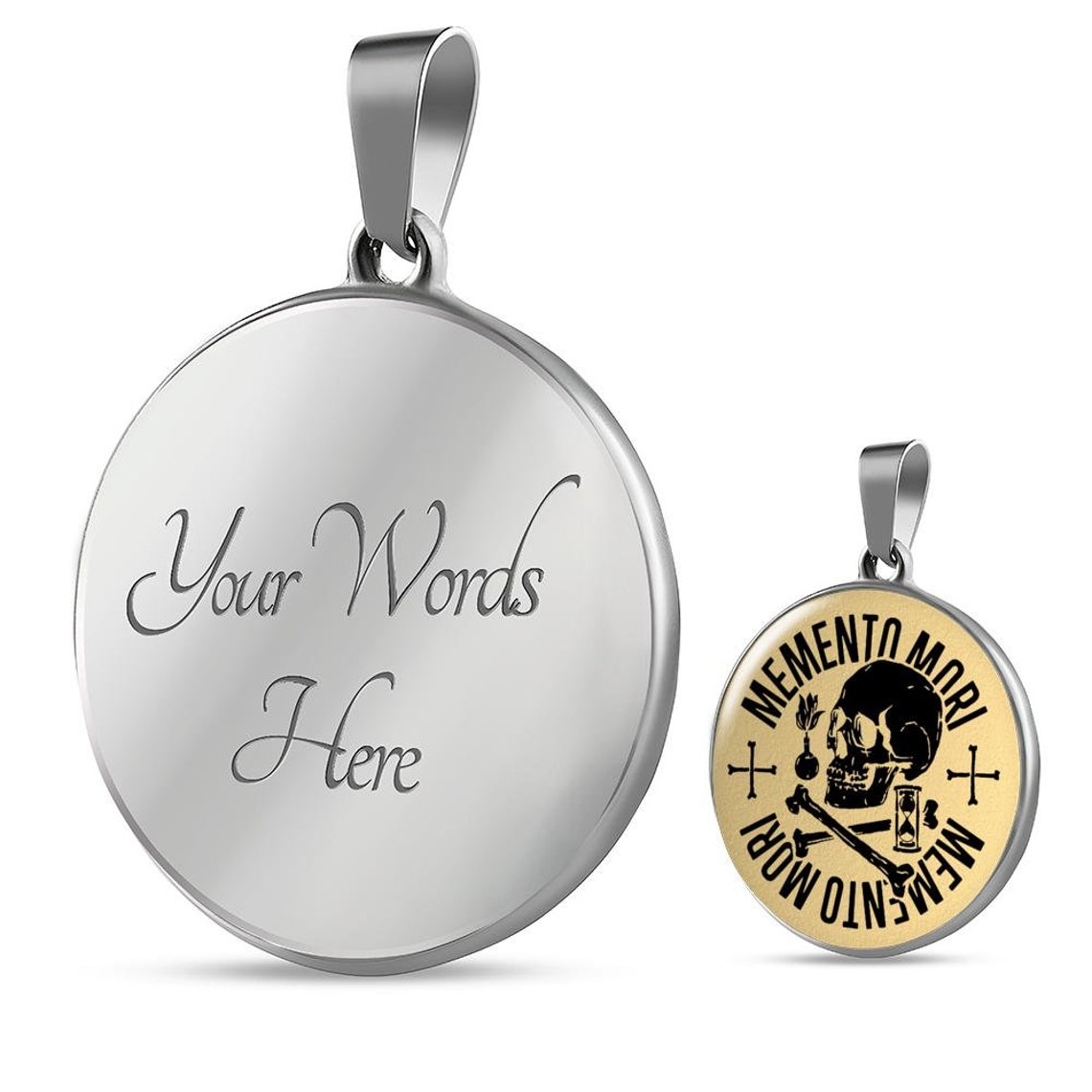 memento mori coin pendant memento mori coin pendant