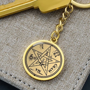 Tetragrammaton Keychain Gift Engraved Keyring