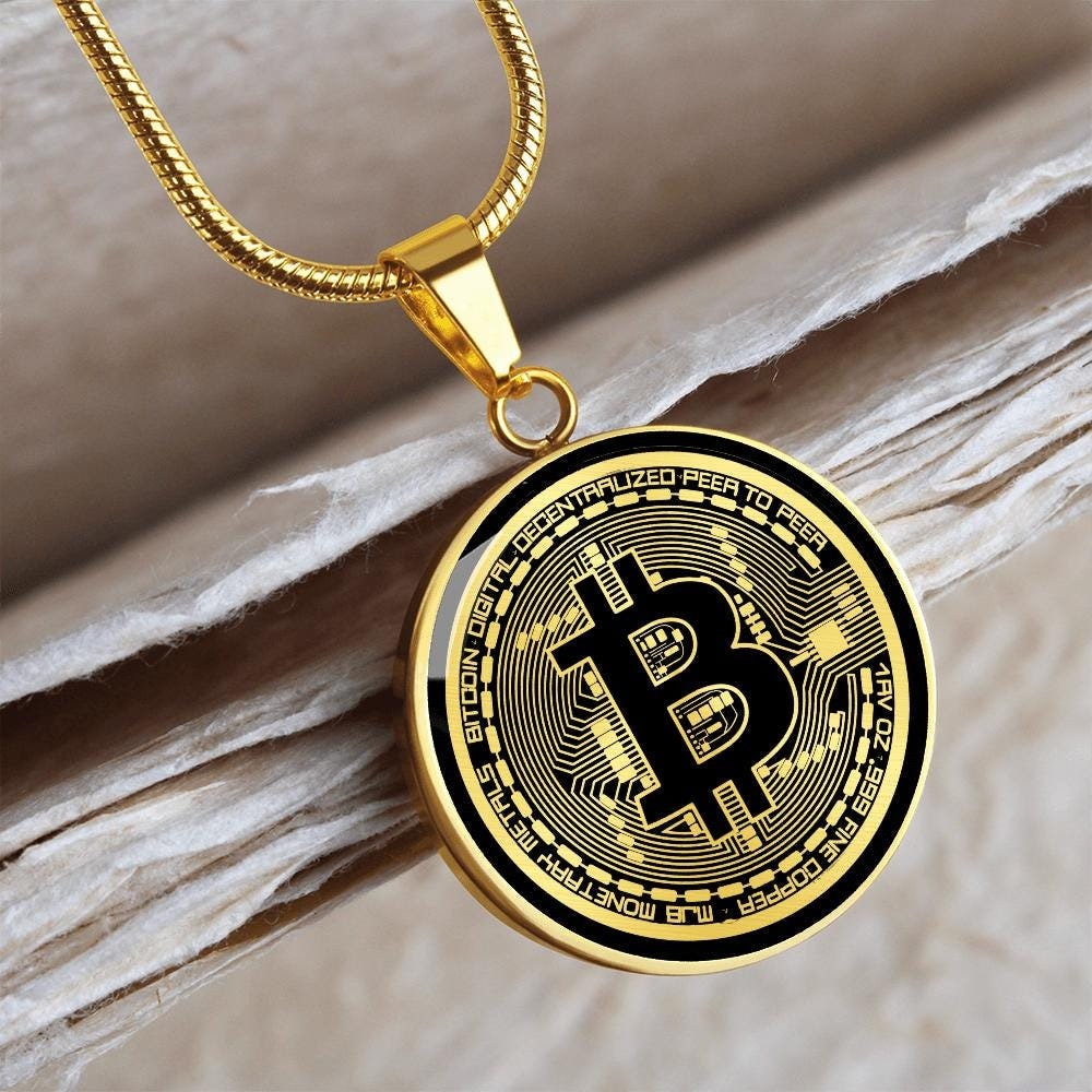 ビットコインネックレス 暗号通貨ペンダント ジュエリー ゴールド シルバー チャームチェーン - Etsy 日本