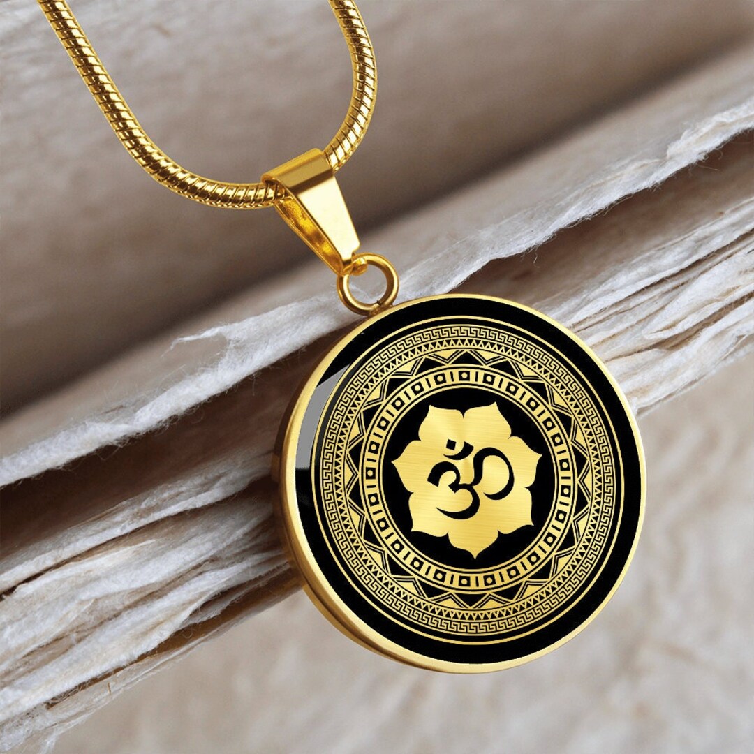 Om Mandala Necklace Ohm Pendant Jewelry Gold Silver Men Women - Etsy