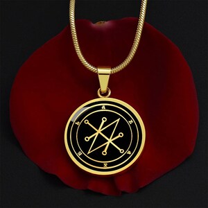 Azazel Sigil Necklace Pendant Demon Jewelry Gold Silver Charm - Etsy