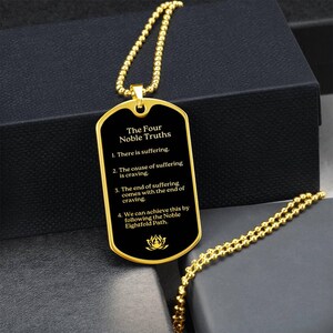 Four Noble Truths Necklace Buddhist Jewelry the Eightfold Path Pendant ...